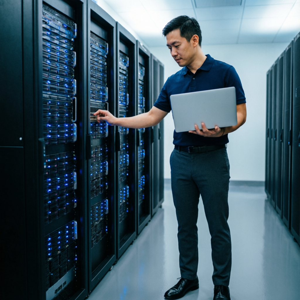 Ingeniero STISAC en centro de datos